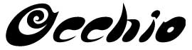 Guitar brand logotype Occhio オッキオ・ギターロゴ